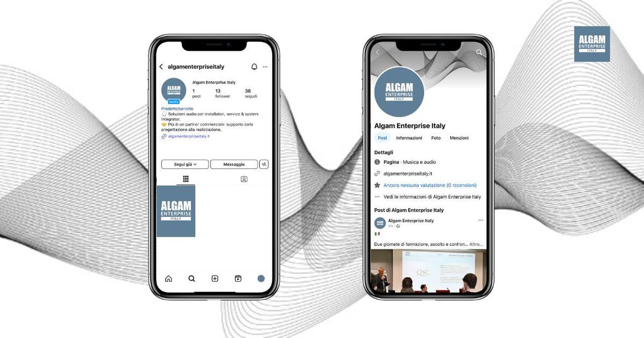 Algam Enterprise Italy è ora anche su Instagram e Facebook!