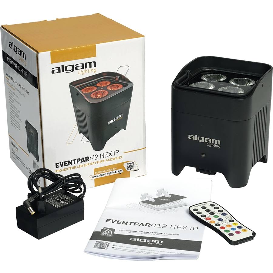 EVENTPAR412-HEX-IP 4x12W RGBWA-UV IP65 a Batteria