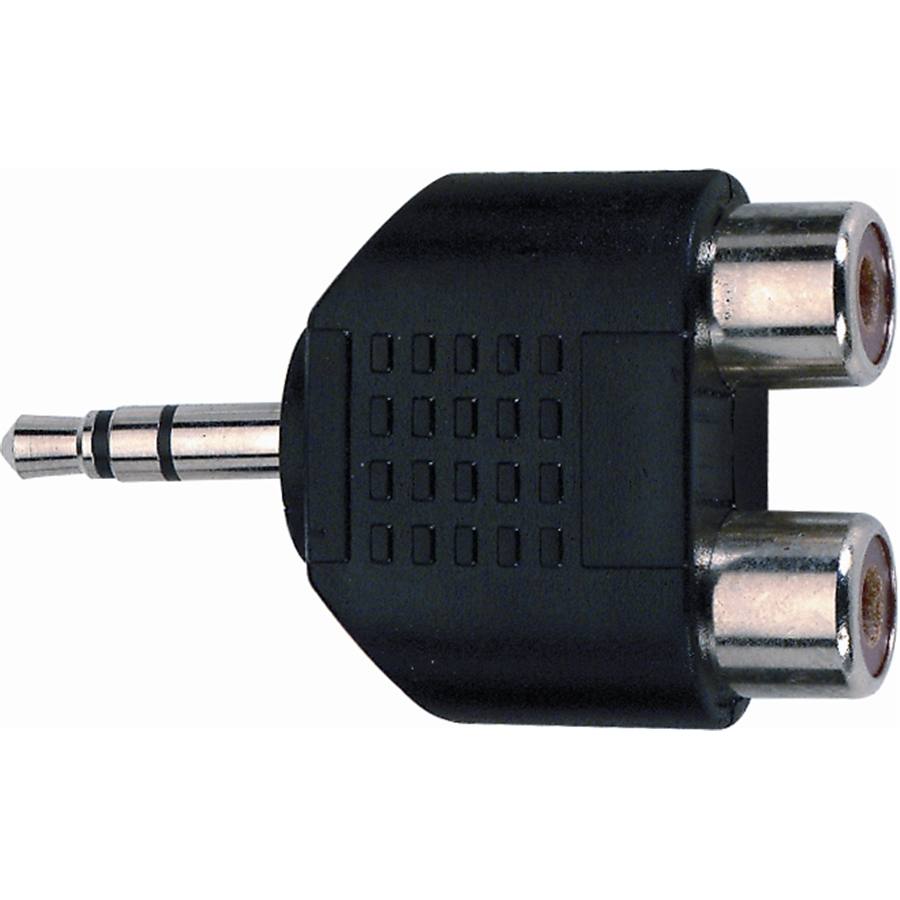AD/273 Adattatore miniJack TRS Stereo 3.5/2x Presa Phono RCA