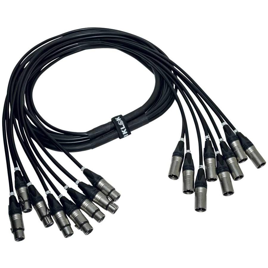 ITPRO/8MF-2,5 Frusta 8 Canali Cannon XLR Maschio / Femmina 2,5 mt