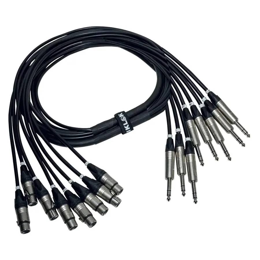 ITPRO/8F8JS-2,5 Frusta 8 Canali Cannon XLR Femmina / Jack 6.3 TRS Stereo 2,5 mt